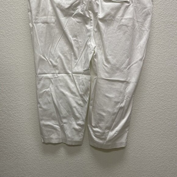 Intro Jonathan Ross Women’s 22W Capri Pants White Stretch Cotton Blend Straight - Picture 5 of 8